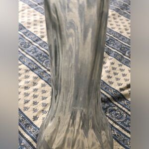 Vintage Brody Glass Co Clear Swirl Glass Bud Vase